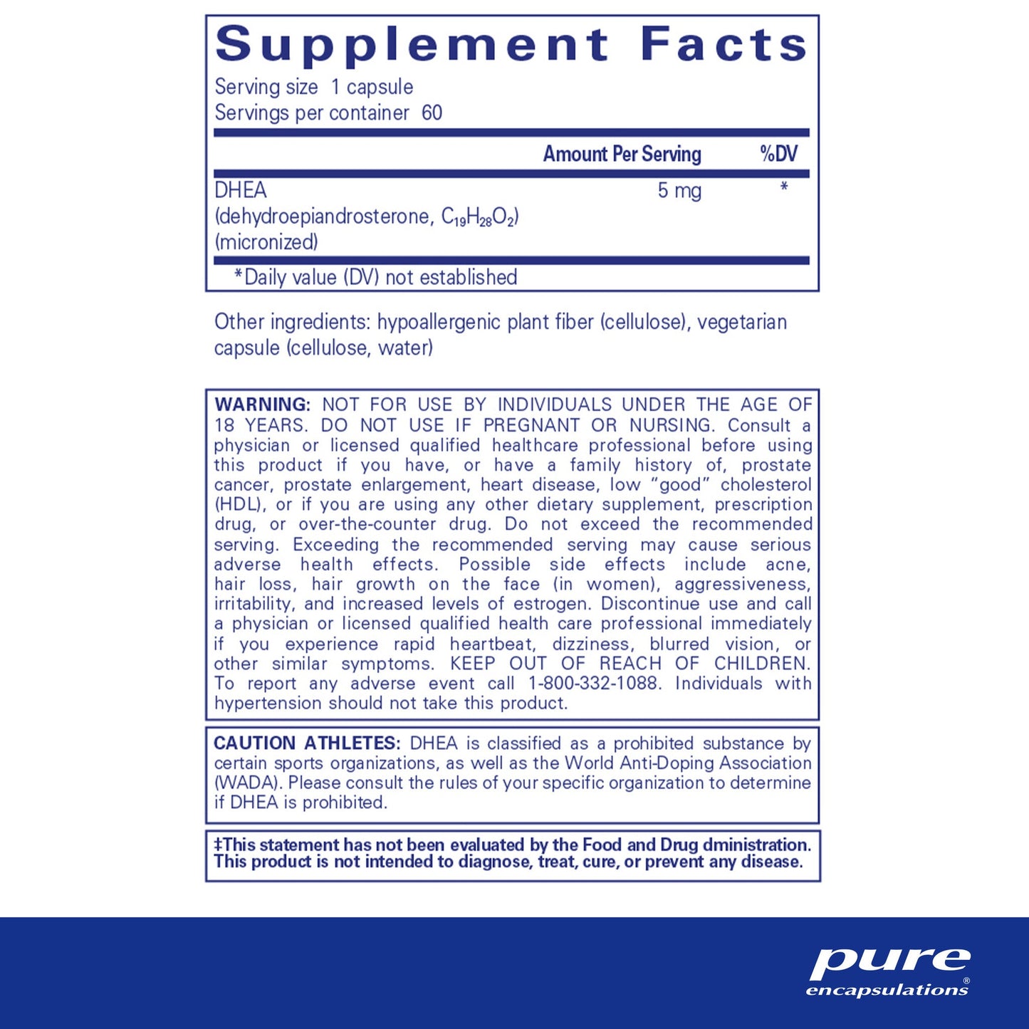 DHEA 5 mg.